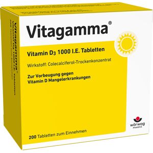 Wörwag Pharma GmbH & Co. KG Vitagamma Vitamin D3 1000 I.E. Tabletten 200 Stück