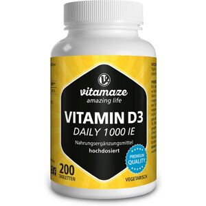 Vitamaze GmbH VITAMIN D3 1.000 I.E. daily vegetarisch Tabletten 200 Stück