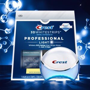 Oral-B Crest Zahnaufhellungsset Mit Whitestrips Und Blaulicht-Aufhellungsgerät