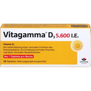 Wörwag Pharma GmbH & Co. KG Vitagamma D3 5.600 I.E .Vitamin D3 Nem Tabletten 20 St