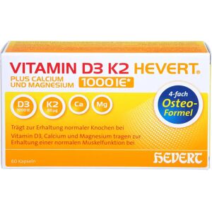 Hevert-Arzneimittel GmbH & Co. KG Vitamin D3 K2 Hevert plus Ca Mg 1000 Ie/2 Kapseln 60 St