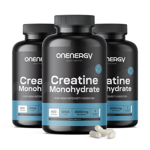 OnEnergy 3x Kreatin Monohydrat 3000 mg, zusammen 1200 Kapseln