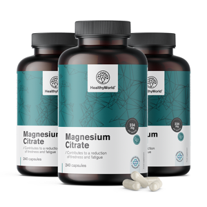 HealthyWorld 3x Magnesiumcitrat 234 mg, zusammen 720 Kapseln