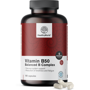 HealthyWorld Vitamin B50 Komplex, 180 Kapseln