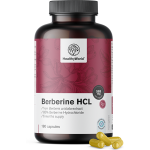 HealthyWorld Berberin HCL 500 mg, 180 Kapseln