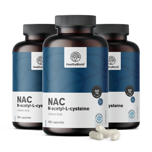 HealthyWorld 3x NAC 500 mg, zusammen 540 Kapseln