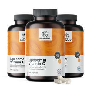 HealthyWorld 3x Liposomales Vitamin C 1200 mg, zusammen 720 Kapseln