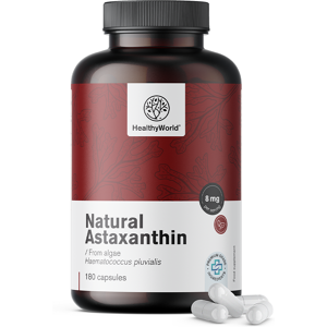 HealthyWorld Natürliches Astaxanthin 8 mg, 180 Kapseln