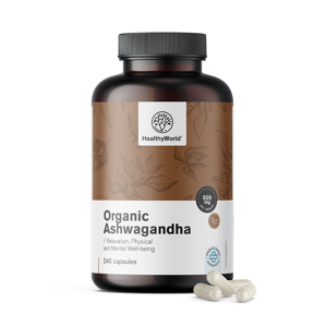 HealthyWorld BIO Ashwagandha 500 mg, 240 Kapseln