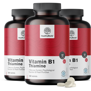 HealthyWorld 3x Vitamin B1 – Thiamin 100 mg, zusammen 540 Tabletten