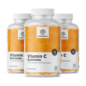 HealthyWorld 3x Vitamin C, zusammen 360 Gummibonbons