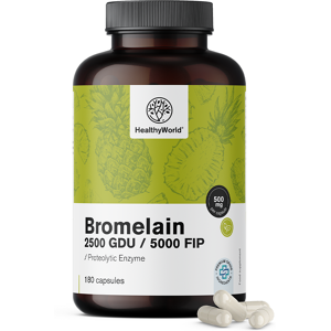 HealthyWorld Bromelain 500 mg, 180 Kapseln