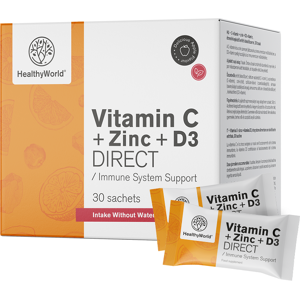 HealthyWorld Vitamin C 500 + Zink + D3 DIRECT, 30 Beutel