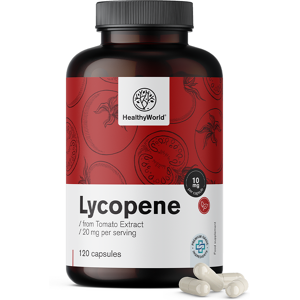 HealthyWorld Lycopin 10 mg - aus Tomatenextrakt, 120 Kapseln