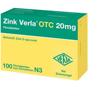 ZINK VERLA OTC 20 mg Filmtabletten 100 St