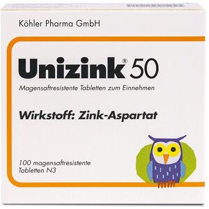 UNIZINK 50 magensaftresistente Tabletten 100 St