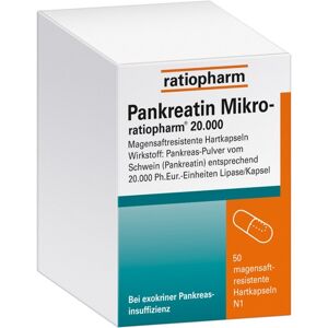 PANKREATIN Mikro-ratio.20.000 magensaftr.Hartkaps. 50 St