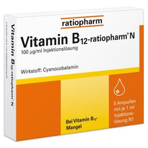 VITAMIN B12-RATIOPHARM N 100 µg/ml Inj.-Lsg.Amp. 5X1 ml