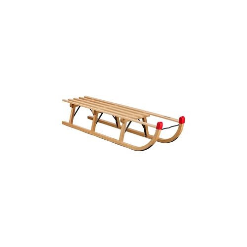 VT SPORT Holzschlitten – Davos 120 cm, gelb rot, 120 CM