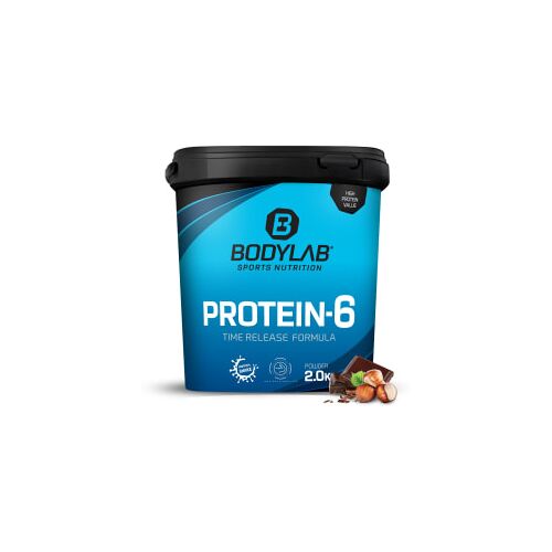 Bodylab24 Protein-6 – 2000g – Schokolade-Haselnuss