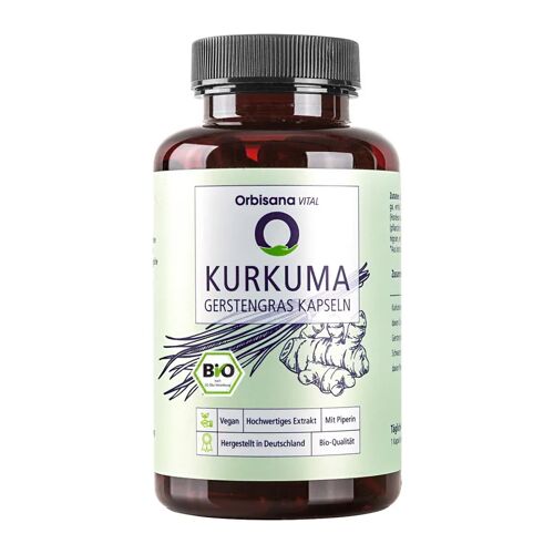 Orbisana Vital Kurkuma Gerstengras Kapseln Bio (120 Stück)