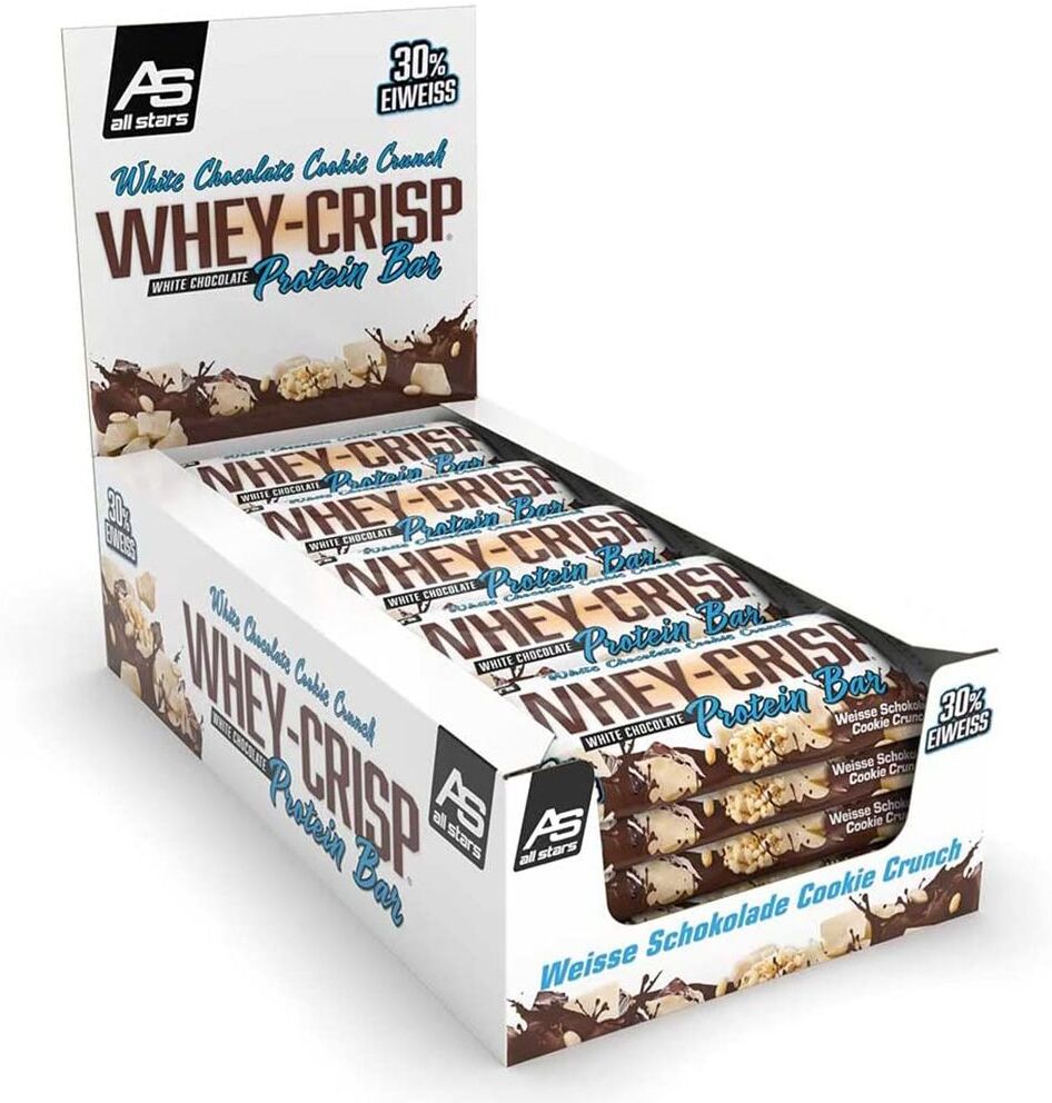 All Stars Whey-Crisp Bar White Chocolate Cookie Crunch 25x50 g Riegel