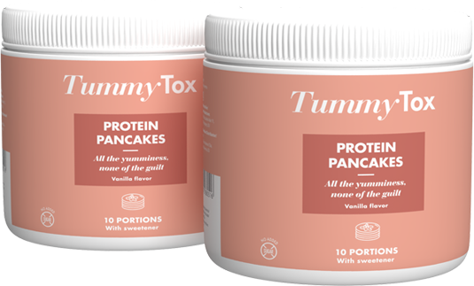 TummyTox Protein Pancakes - mit köstlichem Vanillegeschmack, fertig in nur 5 Minuten! Weniger als 150 Kalorien pro Portion. 400 g   TummyTox