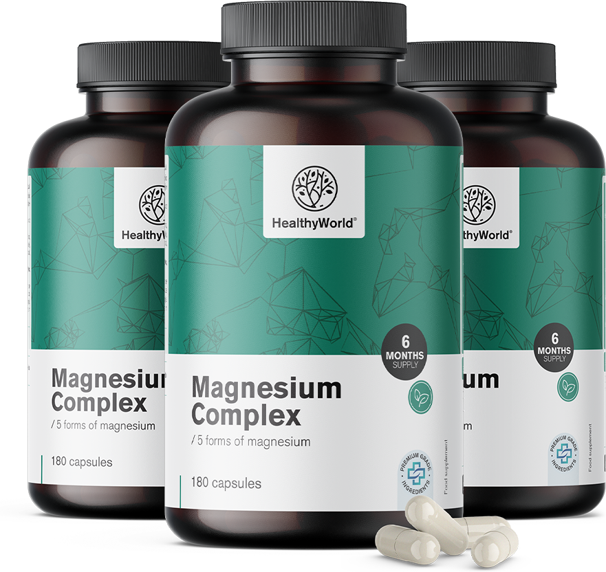 HealthyWorld 3x Magnesium Komplex, zusammen 540 Kapseln