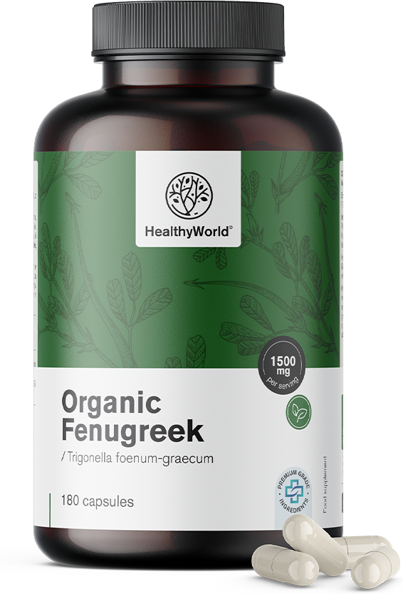 HealthyWorld BIO Bockshornklee (Griechisches Heu), 180 Kapseln