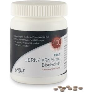 ABBLO Jern 50 mg. Tabletter Kosttilskud 100 stk - Jerntilskud