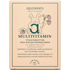 Apotekets Multivitamin Børn m/probiotika Kosttilskud 30 stk