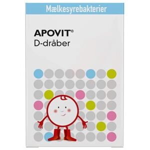 Apovit D-Dråber + Mælkesyrebakterier Kosttilskud 2 x 8 ml - D-Vitamin Børn