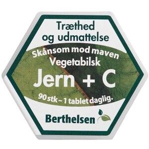 Berthelsen Jern + C Kosttilskud 90 stk - C-Vitamin - Jerntilskud - Vit C