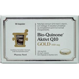 Bio-Quinone Aktivt Q10 Gold kapsler Kosttilskud 90 stk Pharma Nord