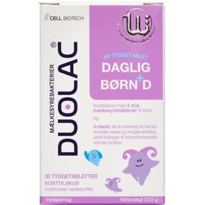 Duolac Daglig Børn+ D Kosttilskud 30 stk - D-Vitamin Børn