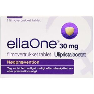 Ellaone 30 mg (Håndkøb, apoteksforbeholdt) 1 stk Filmovertrukne tabletter - Nødprævention