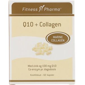 Fitness Pharma Q10 + Collagen 60 stk. Kosttilskud 60 stk - Hår og negle vitaminer - Vitaminer til huden - Hår vitamin, vitaminer til negle