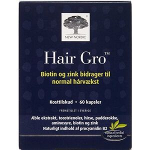 New Nordic Hair Gro Kapsler Kosttilskud 60 stk - Hår og negle vitaminer - Vitaminer til huden - Hår vitamin, vitaminer til negle