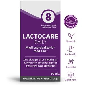 Lactocare Daily Kosttilskud 30 stk - Mælkesyrebakterier