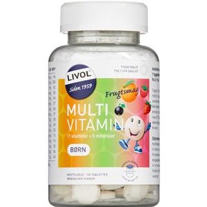 Livol Multi Vitamin Børn Frugtsmag Kosttilskud 150 stk - Multivitaminer