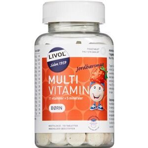 Livol Multi Vitamin Børn Jordbærsmag Kosttilskud 150 stk - Multivitaminer