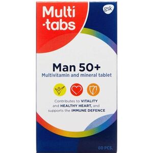 Multi-tabs Man 50+ Tabletter Kosttilskud 60 stk - Multivitaminer