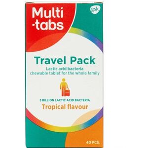 Multi-tabs Travel Pack med Mælkesyrebakterier Kosttilskud 40 stk