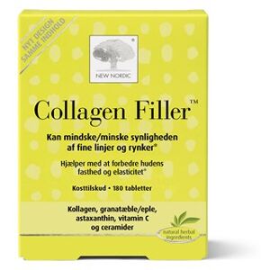 New Nordic Collagen Filler Tabletter Kosttilskud 180 stk - Hår og negle vitaminer - Vitaminer til huden - Hår vitamin, vitaminer til negle