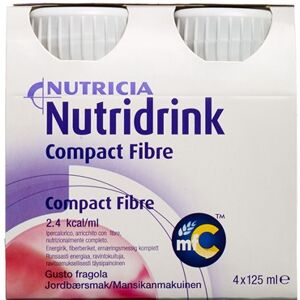 Nutridrink Compact Fibertilskud Jordbær 4 x 125 ml