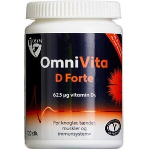 Biosym OmniVita D Forte Kosttilskud 120 stk - D-Vitamin Børn