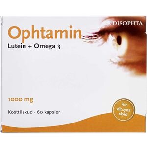 Ophtamin Luetin + Omega-3 Kapsler 1000 mg Kosttilskud 60 stk - Fiskeolie