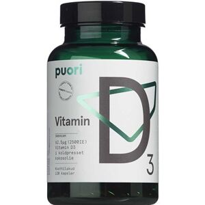 Puori Vitamin D3 62,5 µg Kosttilskud 120 stk - D-Vitamin Børn