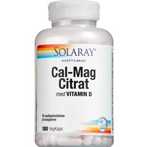 Solaray Cal-Mag Citrat + D-Vitamin Børn Kosttilskud 180 stk - Vitaminer - Kalktilskud