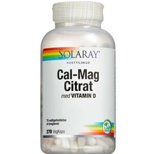 Solaray Cal-Mag Citrat + D-Vitamin Børn Kosttilskud 270 stk - Vitaminer